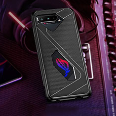 Ultra-thin Silicone Gel Soft Case Cover ZJ1 for Asus ROG Phone 5s Black
