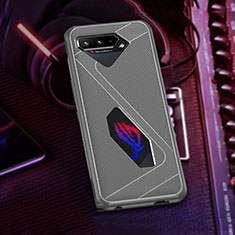 Ultra-thin Silicone Gel Soft Case Cover ZJ1 for Asus ROG Phone 5s Gray