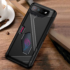 Ultra-thin Silicone Gel Soft Case Cover ZJ1 for Asus ROG Phone 7 Black