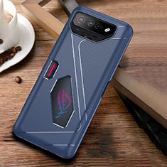 Ultra-thin Silicone Gel Soft Case Cover ZJ1 for Asus ROG Phone 7 Blue