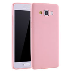 Ultra-thin Silicone Gel Soft Case S01 for Samsung Galaxy A7 Duos SM-A700F A700FD Pink
