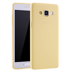 Ultra-thin Silicone Gel Soft Case S01 for Samsung Galaxy A7 Duos SM-A700F A700FD Yellow