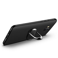 Ultra-thin Silicone Gel Soft Case with Finger Ring Stand A02 for Huawei Mate 10 Black