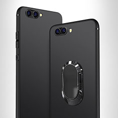 Ultra-thin Silicone Gel Soft Case with Finger Ring Stand for Huawei Honor View 10 Black