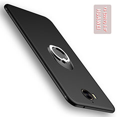 Ultra-thin Silicone Gel Soft Case with Finger Ring Stand for Huawei Y5 (2017) Black