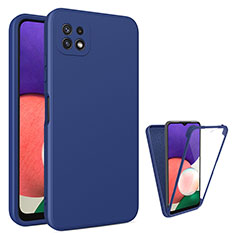 Ultra-thin Silicone Gel Soft Matte Finish Front and Back Case 360 Degrees Cover for Samsung Galaxy A22s 5G Blue