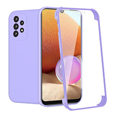 Ultra-thin Silicone Gel Soft Matte Finish Front and Back Case 360 Degrees Cover for Samsung Galaxy A32 4G Clove Purple