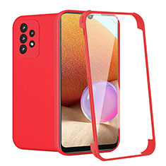 Ultra-thin Silicone Gel Soft Matte Finish Front and Back Case 360 Degrees Cover for Samsung Galaxy A32 4G Red
