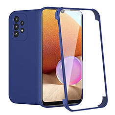 Ultra-thin Silicone Gel Soft Matte Finish Front and Back Case 360 Degrees Cover for Samsung Galaxy A32 5G Blue