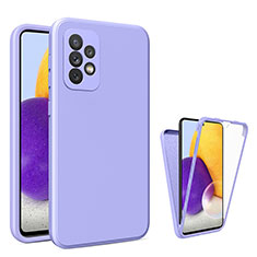 Ultra-thin Silicone Gel Soft Matte Finish Front and Back Case 360 Degrees Cover for Samsung Galaxy A72 5G Clove Purple