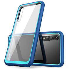 Ultra-thin Silicone Gel Soft Matte Finish Front and Back Case 360 Degrees Cover M01 for Huawei P20 Pro Blue