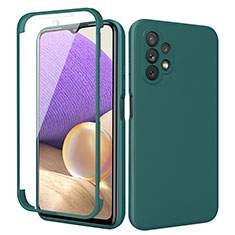 Ultra-thin Silicone Gel Soft Matte Finish Front and Back Case 360 Degrees Cover MJ1 for Samsung Galaxy A32 4G Green