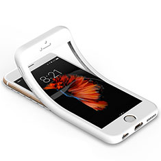 Ultra-thin Silicone Gel Soft Matte Finish Front and Back Case 360 Degrees for Apple iPhone 6S White