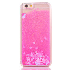 Ultra-thin Transparent Flowers Soft Case Cover T01 for Apple iPhone 6 Pink