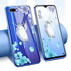 Ultra-thin Transparent Flowers Soft Case Cover T01 for Oppo R15X White