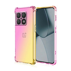 Ultra-thin Transparent Gel Gradient Soft Case Cover for OnePlus 10 Pro 5G Pink