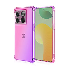 Ultra-thin Transparent Gel Gradient Soft Case Cover for OnePlus 10T 5G Hot Pink