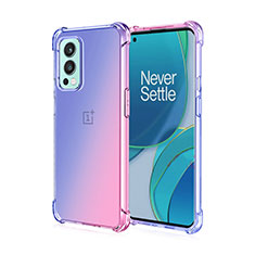 Ultra-thin Transparent Gel Gradient Soft Case Cover for OnePlus Nord 2 5G Clove Purple