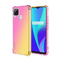 Ultra-thin Transparent Gel Gradient Soft Case Cover for Realme 7i RMX2193 Pink