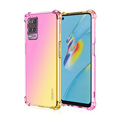 Ultra-thin Transparent Gel Gradient Soft Case Cover for Realme 8 5G Pink