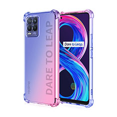 Ultra-thin Transparent Gel Gradient Soft Case Cover for Realme 8 Pro Blue