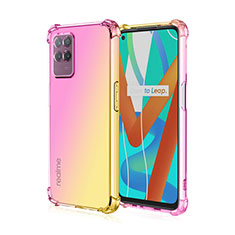 Ultra-thin Transparent Gel Gradient Soft Case Cover for Realme 8i Pink