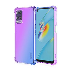 Ultra-thin Transparent Gel Gradient Soft Case Cover for Realme 8s 5G Clove Purple