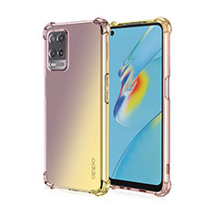 Ultra-thin Transparent Gel Gradient Soft Case Cover for Realme 8s 5G Yellow