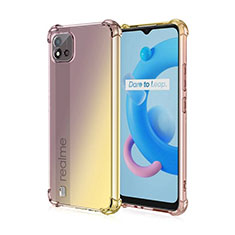 Ultra-thin Transparent Gel Gradient Soft Case Cover for Realme C11 (2021) Yellow