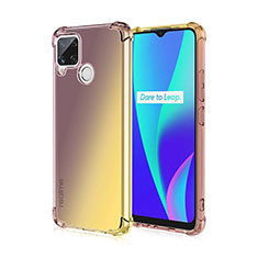 Ultra-thin Transparent Gel Gradient Soft Case Cover for Realme C12 Yellow