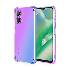 Ultra-thin Transparent Gel Gradient Soft Case Cover for Realme C33 Clove Purple