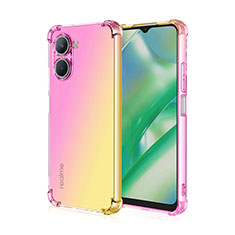 Ultra-thin Transparent Gel Gradient Soft Case Cover for Realme C33 Pink