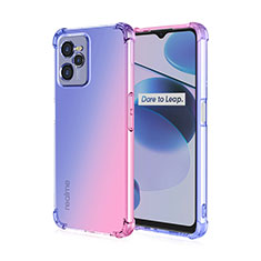 Ultra-thin Transparent Gel Gradient Soft Case Cover for Realme C35 Blue