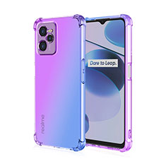 Ultra-thin Transparent Gel Gradient Soft Case Cover for Realme C35 Clove Purple