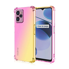 Ultra-thin Transparent Gel Gradient Soft Case Cover for Realme C35 Pink