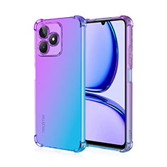 Ultra-thin Transparent Gel Gradient Soft Case Cover for Realme C51 Clove Purple