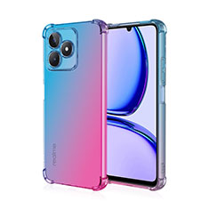 Ultra-thin Transparent Gel Gradient Soft Case Cover for Realme C53 Blue