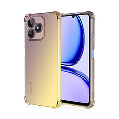 Ultra-thin Transparent Gel Gradient Soft Case Cover for Realme C53 Yellow