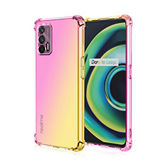 Ultra-thin Transparent Gel Gradient Soft Case Cover for Realme GT 5G Pink