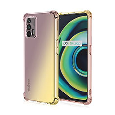 Ultra-thin Transparent Gel Gradient Soft Case Cover for Realme GT 5G Yellow