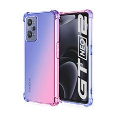 Ultra-thin Transparent Gel Gradient Soft Case Cover for Realme GT Neo2 5G Blue