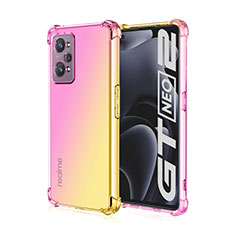 Ultra-thin Transparent Gel Gradient Soft Case Cover for Realme GT Neo2 5G Pink