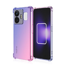 Ultra-thin Transparent Gel Gradient Soft Case Cover for Realme GT Neo5 240W 5G Blue