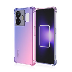 Ultra-thin Transparent Gel Gradient Soft Case Cover for Realme GT Neo6 5G Blue
