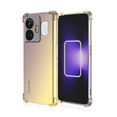 Ultra-thin Transparent Gel Gradient Soft Case Cover for Realme GT Neo6 5G Yellow