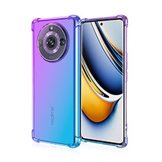 Ultra-thin Transparent Gel Gradient Soft Case Cover for Realme Narzo 60 Pro 5G Clove Purple