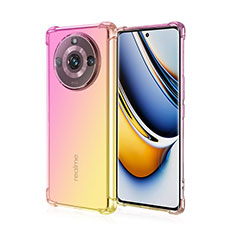 Ultra-thin Transparent Gel Gradient Soft Case Cover for Realme Narzo 60 Pro 5G Pink