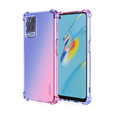 Ultra-thin Transparent Gel Gradient Soft Case Cover for Realme Q3i 5G Blue