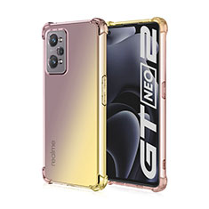 Ultra-thin Transparent Gel Gradient Soft Case Cover for Realme Q5 Pro 5G Yellow