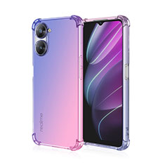 Ultra-thin Transparent Gel Gradient Soft Case Cover for Realme V20 5G Blue